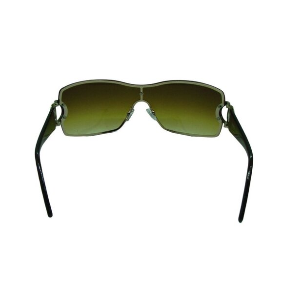 NYS Collection Womens Sunglasses Gold Circle Bling Square Gradient Bronze Lens - Picture 5 of 11